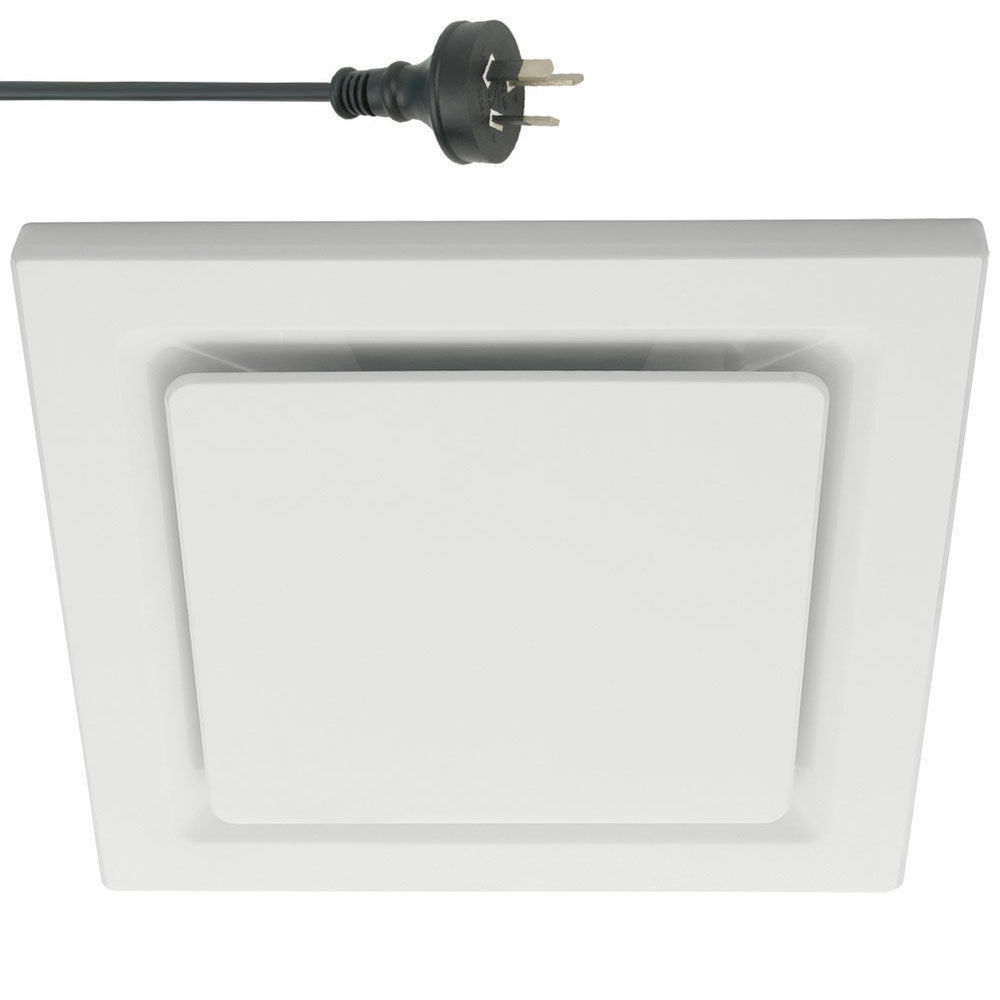 White 20cm Square Ceiling Ducted Exhaust Fan/Air flow/Bathroom/Kitchen