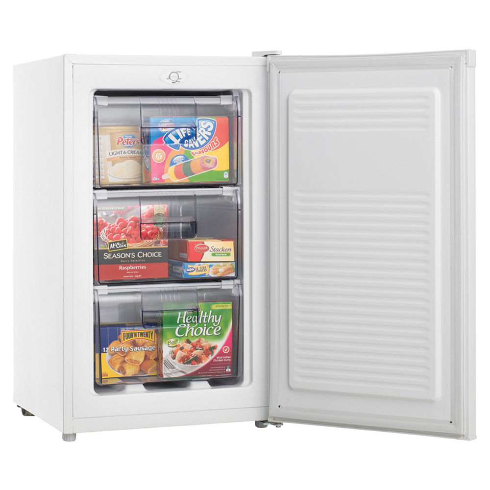 Heller HF80 White 80L 84cm Upright Chest Freezer w 3 storage basket