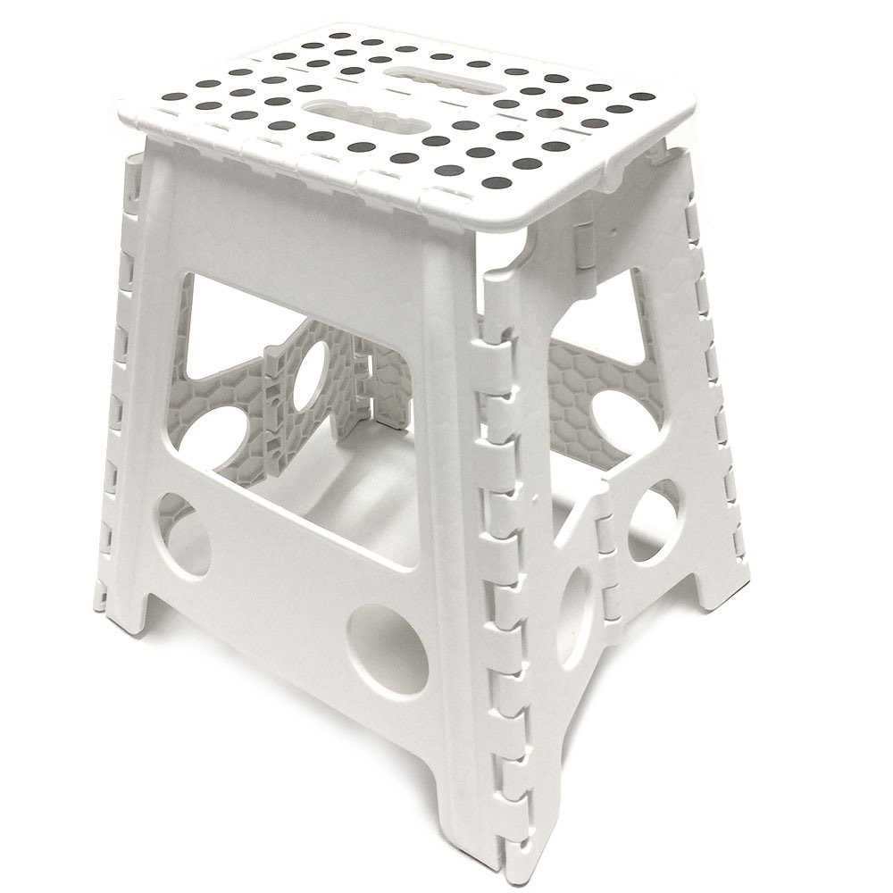 39cm White Plastic Folding Stool Online KG Electronic