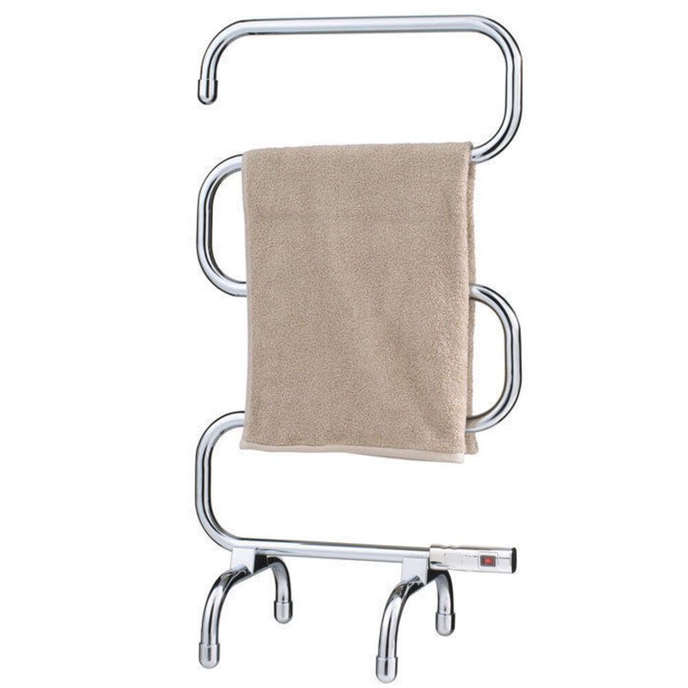 Heller 70W Chrome Electric Freestanding Heated Towel Rail Dryer Hanger
