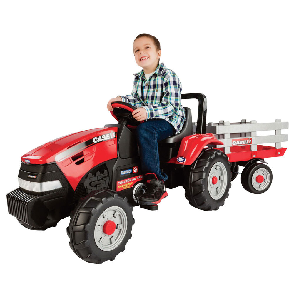 Case IH Pedal Tractor W/trailer Outdoor Ride on Kids/children Toddler