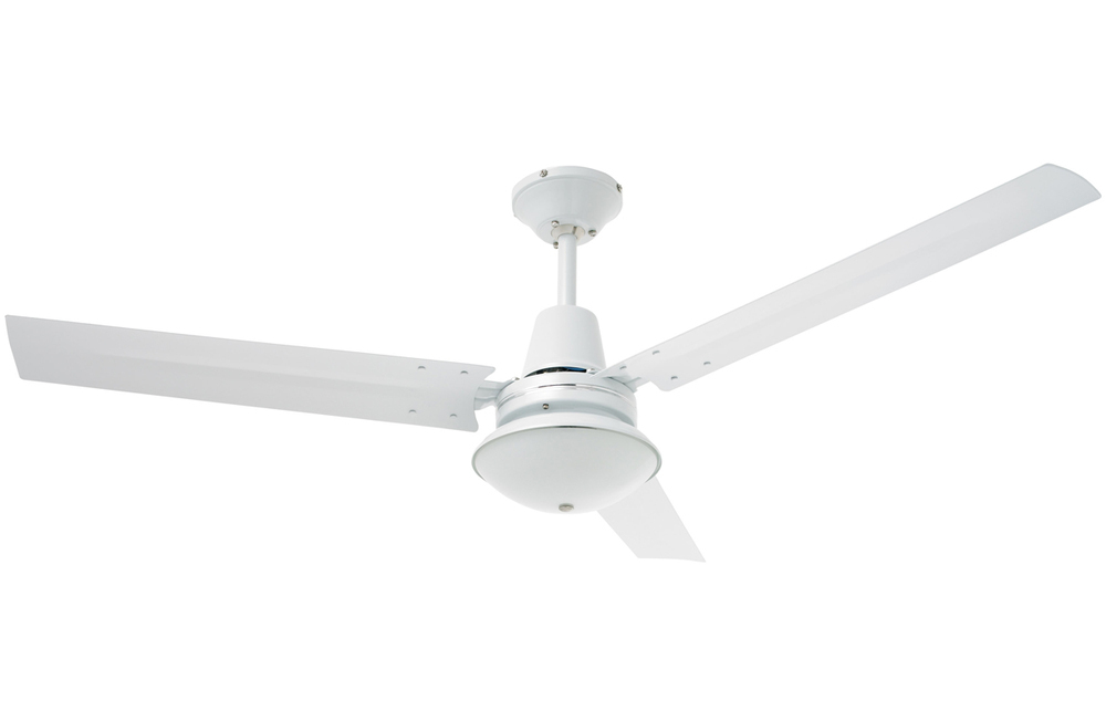 Heller Jazz White 1200mm 3 Blade Ceiling Fan w/ Oyster Light Online