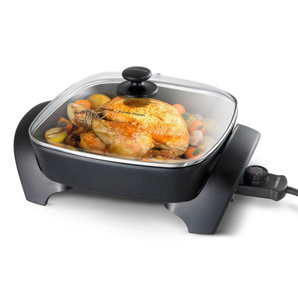 Kambrook 1800w 12" Square Electric Frypan/Pot Pan Cooker w/ Lid