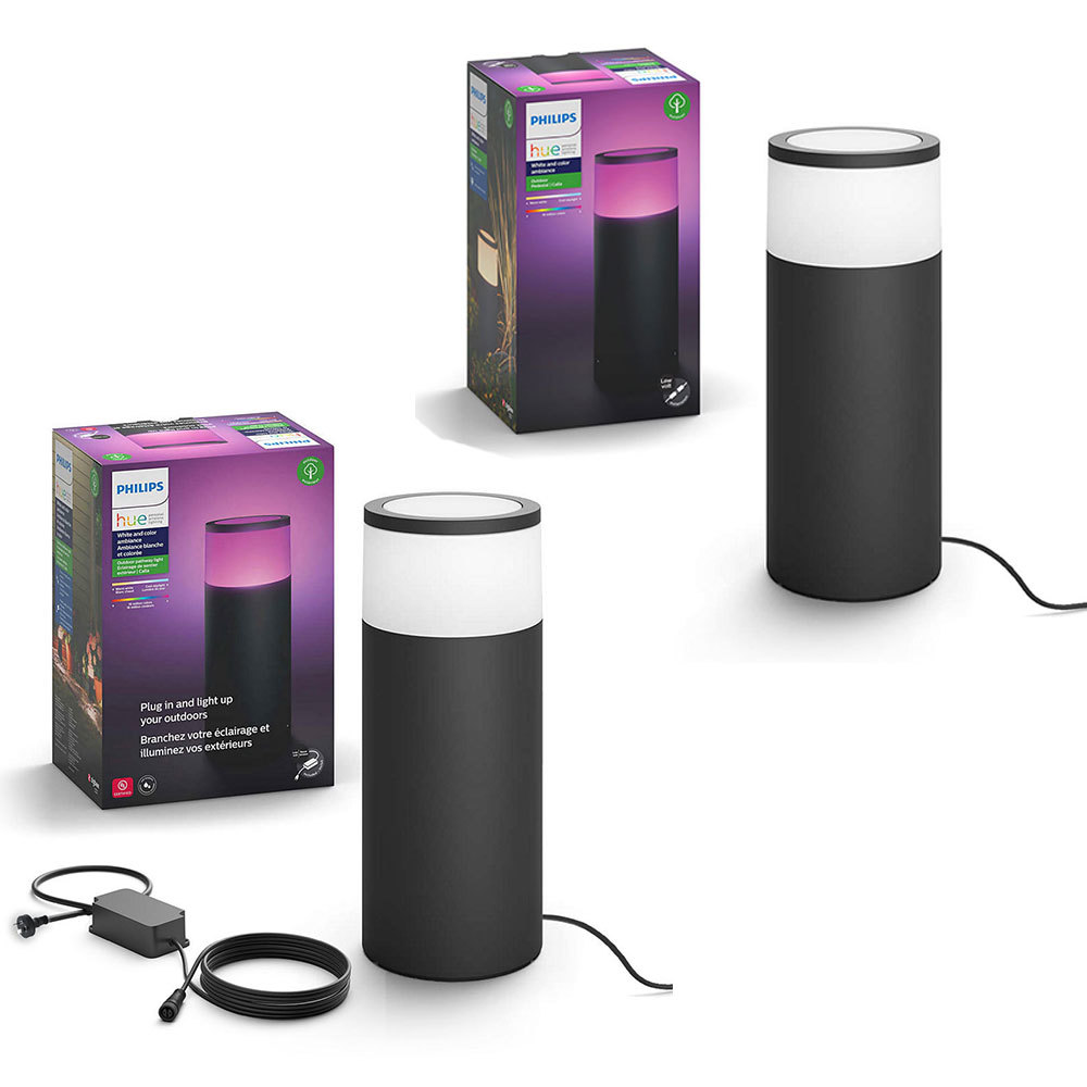 Philips Hue Outdoor Pedestal Kit w/ Extension Colour Ambiance LED Light