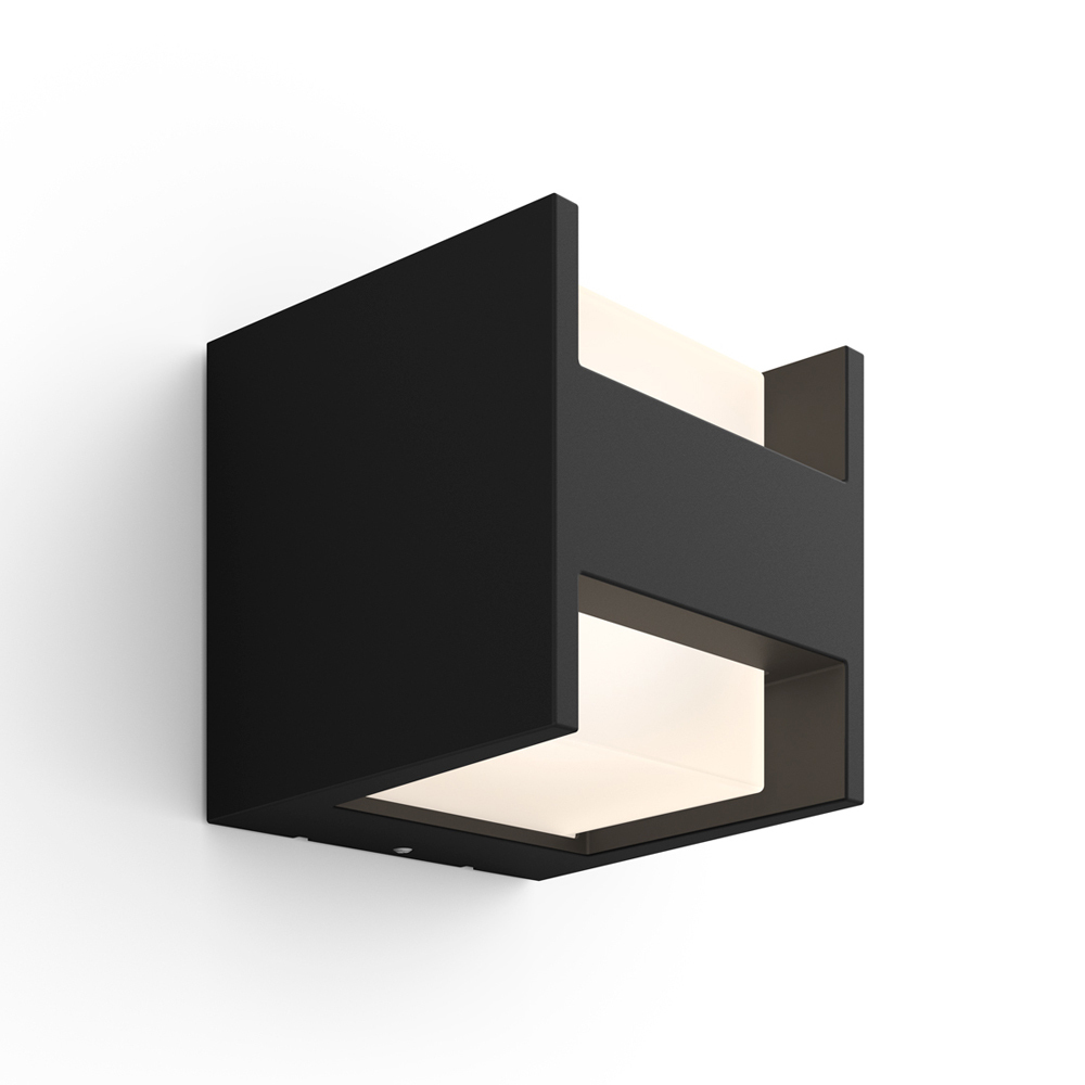 Details About Philips Hue Fuzo Led 15w Outdoor Patio Wall Lamp Warm White Smart Light Black