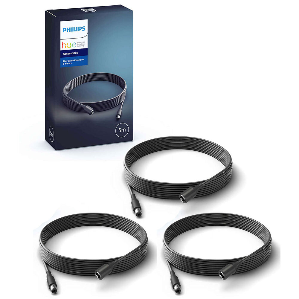 3PK Philips Hue 5m Power Extension Cable for Indoor//Home Hue Play LED Bar