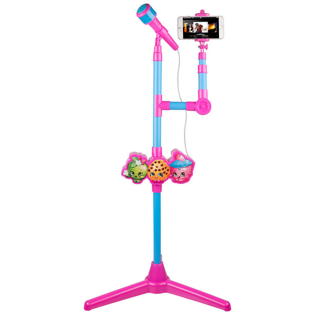 Shopkins Selfie Karaoke Mic Stand Set for iPod/Smartphone/MP3 Music