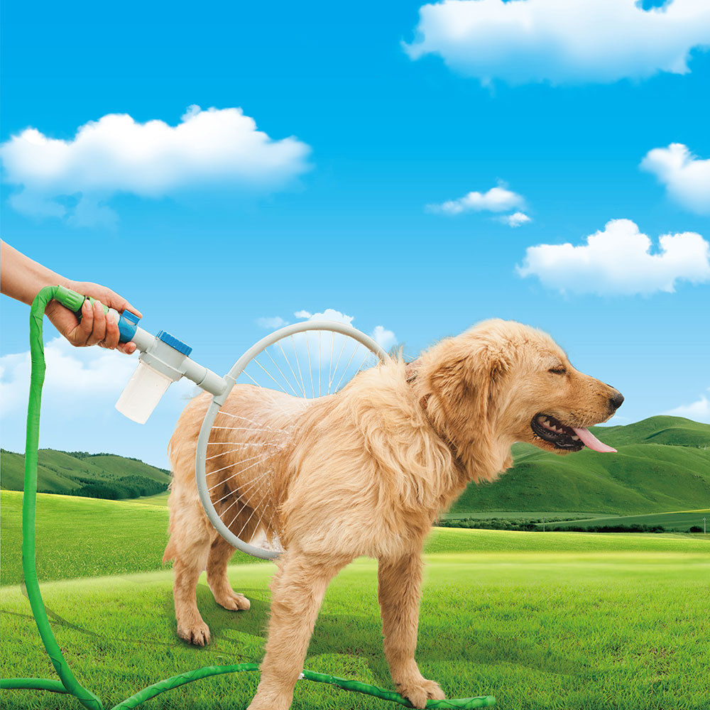 Pet Washer 360° Dog Bath/Cleaner/Shower Groom Hose Hoop/Kit Water 42cm