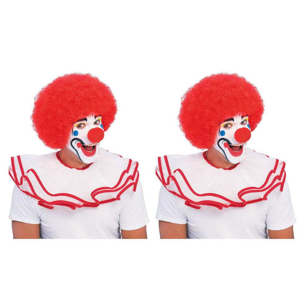 2PK Afro Clown/Sports African Wig Adult Dress Up Costume Hair Accessory  Red Online KG Electron