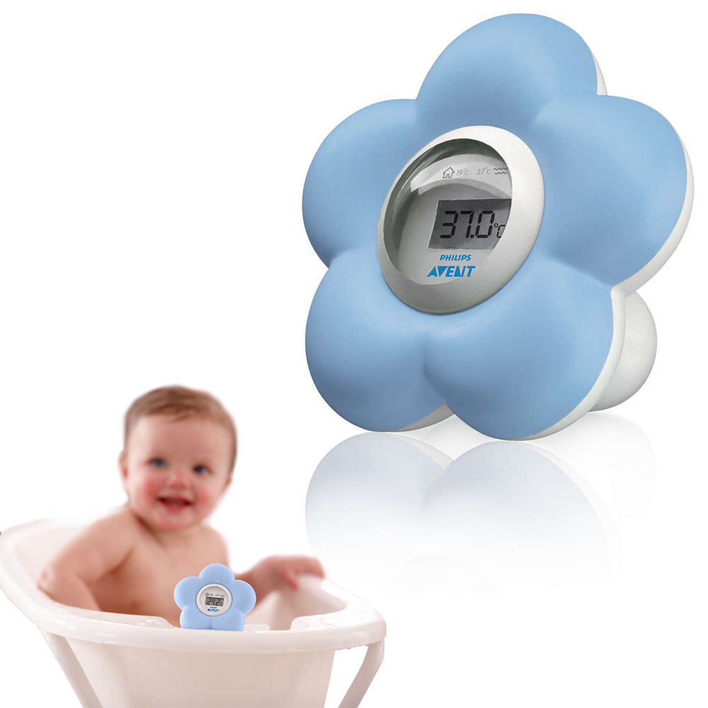 Blue Philips Baby Avent SCH550 Temperature Safety Thermometer Bath