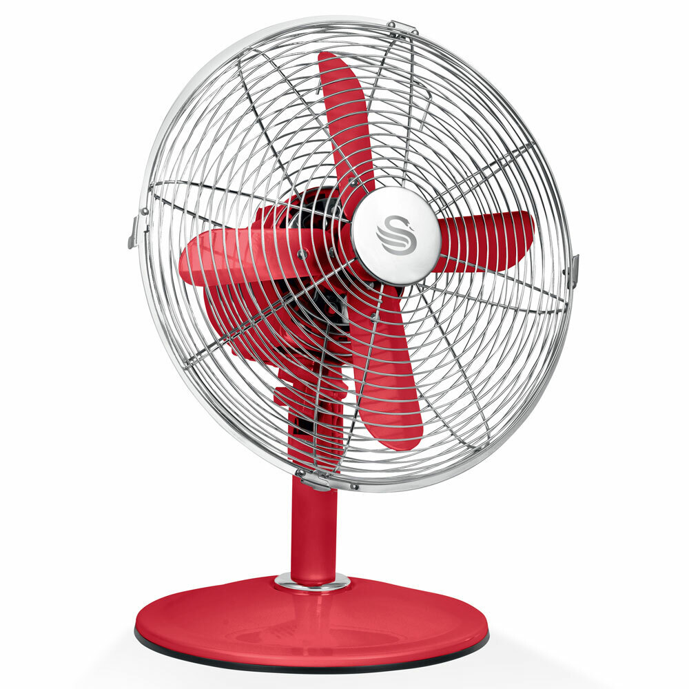 Swan 30cm Retro Desk 3 Speed Summer Cooling Adjustable Air