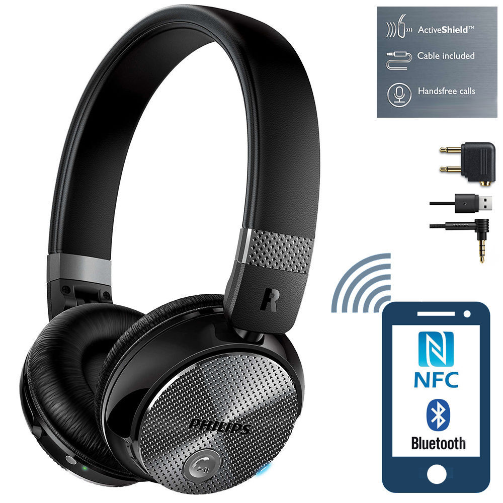 Philips Wireless Bluetooth NFC Active NoiseCancelling ANC Headphones