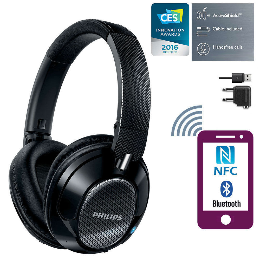 Philips Bluetooth NFC Active NoiseCancelling Headphones Headset/HiRes