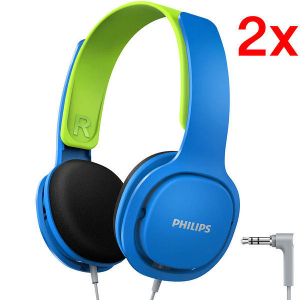 Philips SHK2000BL Kids safe 85dB volume limited Headband headphones for