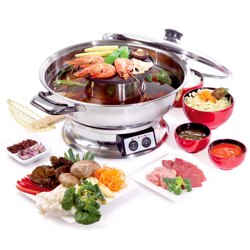 Maxim Tsb120 Steamboat 2000W Teppanyaki Hot Pot Hotpot /Asian/Soup