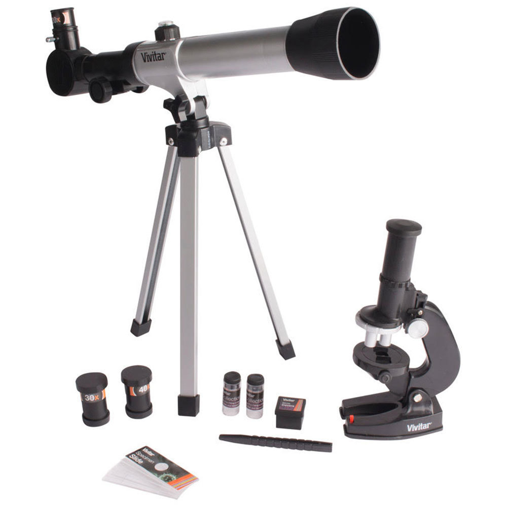 Vivitar Microscope 600x/Astronomical/Terrestrial Telescope Zoom Lens 40x/Tripod eBay