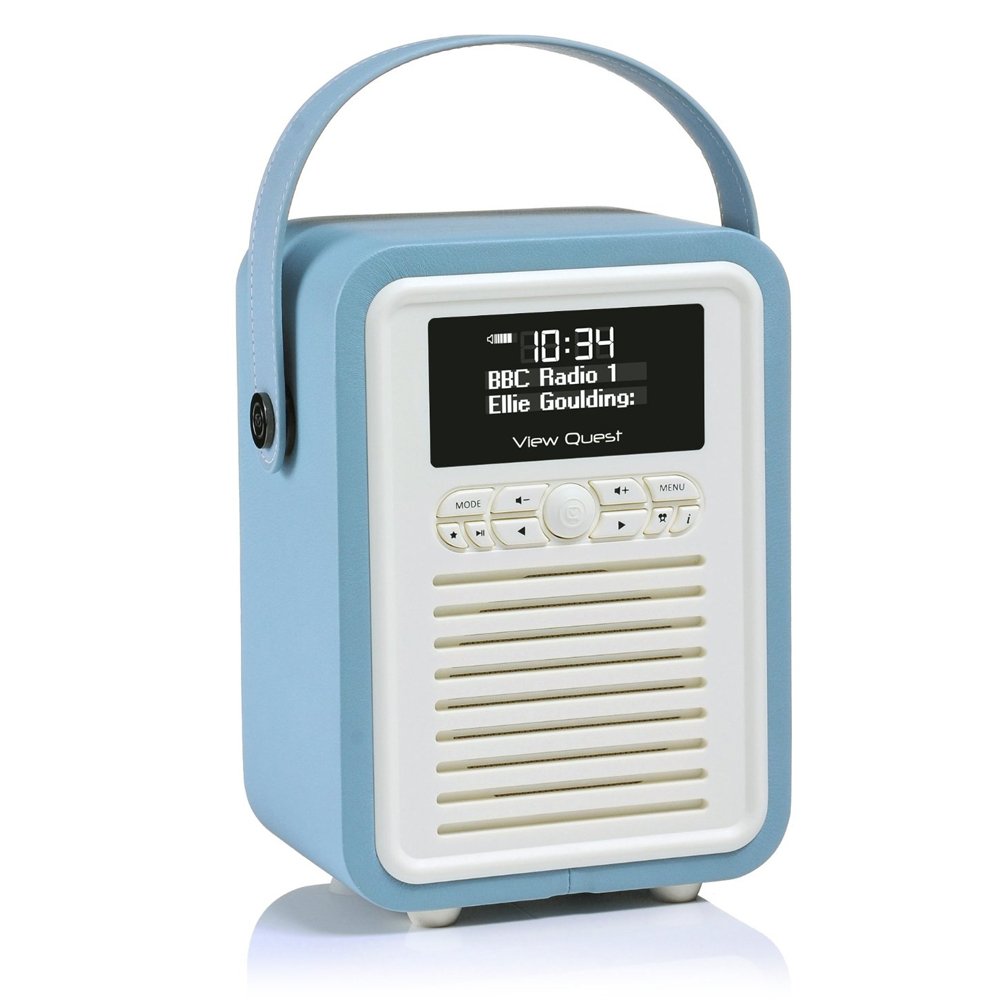 View Quest Blue Retro Mini DAB Digital Radio/USB/AUX