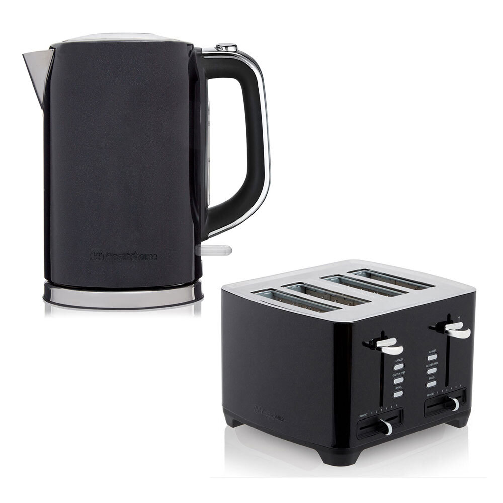 Russell Hobbs My Breakfast 1.7L Electric Kettle /& 2 Slice Toaster White /& Black