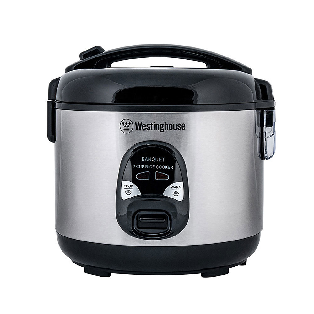Westinghouse Electric 7 Cup Rice Cooker Pan Stainless Steel w/Food