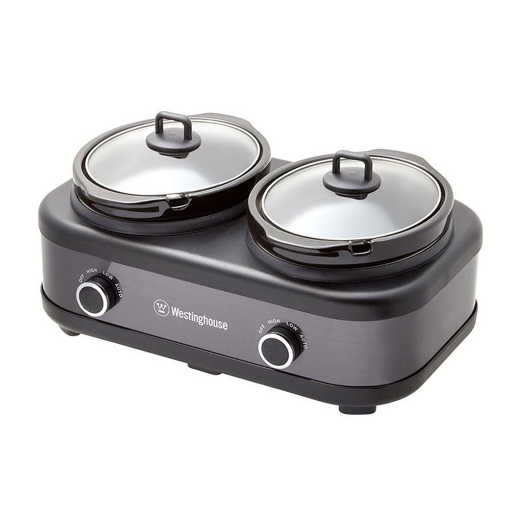 Westinghouse 2 Pot Non-Stick Slow Cooker - Black - Online | KG Electronic