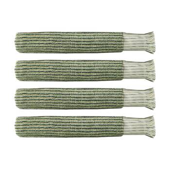 4PK Linen House 580GSM Alara Emerald Green Stripe Bathroom Face Washer 33x33cm