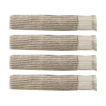 4PK Linen House 580GSM Alara Pebble Beige Stripe Bathroom Face Washer 33x33cm