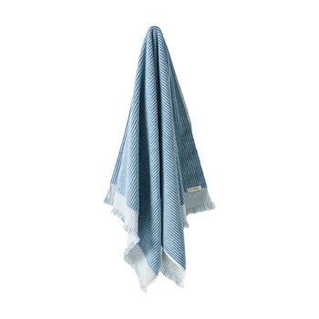 Linen House 580GSM Cotton Alara Blue Stripe Bathroom Bath Sheet 82x170cm 