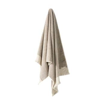 Linen House 580GSM Alara Pebble Beige Stripe Bathroom Bath Sheet 82x170cm 