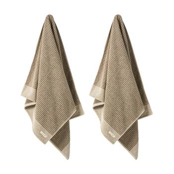 2PK Linen House 630GSM Inverloch Mushroom Brown Cotton Bath Towel 69x139cm