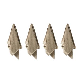 4PK Linen House 630GSM Inverloch Mushroom Brown Cotton Bath Towel 69x139cm