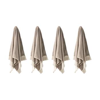 4PK Linen House 580GSM Alara Rust Red & Blue Stripe Bathroom Bath Towel 69x139cm