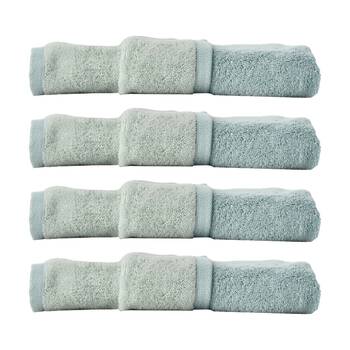 4PK Linen House 550GSM Cotton Otway Saltwater Blue Bathroom Hand Towel 40x60cm