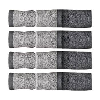 4PK Linen House 550GSM Cotton Otway Shadow Charcoal Bathroom Hand Towel 40x60cm