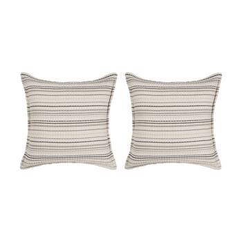 2PK Linen House Cotton Waffle Dana Mushroom European Pillowcase 64x64cm