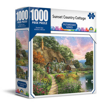 1000pc Crown Sunset Country Cottage Picturesque Series Puzzles