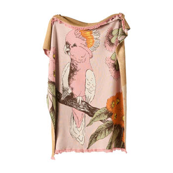 Linen House Kids X Artist Collaboration Greta Galah Childrens Blanket 120x140cm