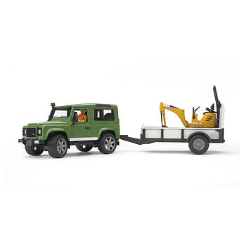 Bruder Land Rover Defender w/ Axle Trailer
