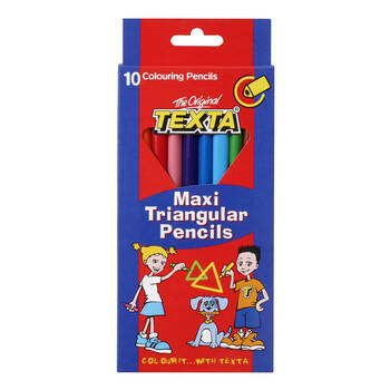 10pc Texta Maxi Triangular Colouring Pencils