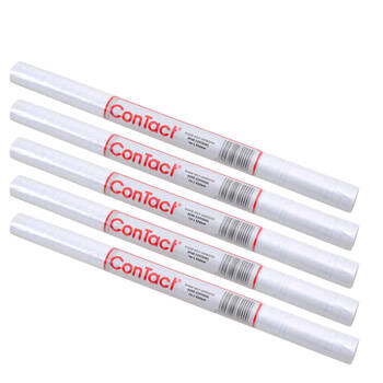5PK 1m ConTact Clear Self-Adhesive Book Covering