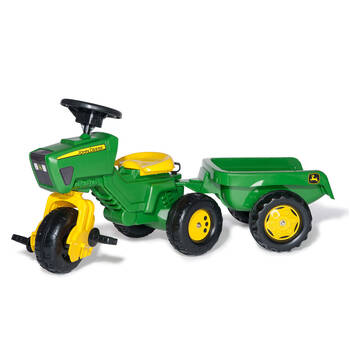 John Deere Rolly Pedal Trike w/ Trailer