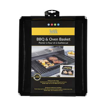 Nostik Reusable 34x29cm Non-Stick BBQ Tray Large - Black