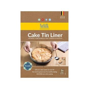 Nostik Silicone+Fibreglass Cake Tin Liner Round 20cm - Brown