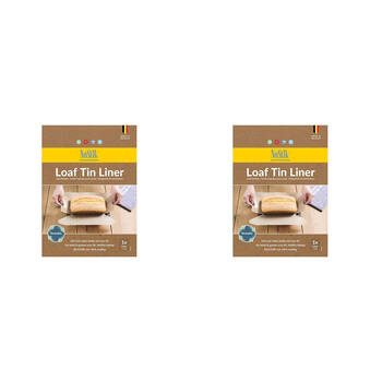 2PK Nostik Silicone+Fibreglass Loaf Tin Liner 26cm - Brown