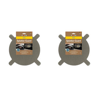 2PK Nostik Silicone+Fibreglass Splatter Guard Liner 28cm - Grey