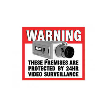 CCTV WARNING STICKER [REAR] REAR ADHESIVE NESS