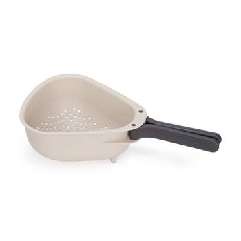 Joseph Joseph Droplet Large Kitchen Colander W/ Folding Handle Cream