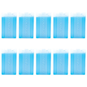 10PK Companion 350ml Ice Travel Cooler Brick Medium 16x9cm - Blue