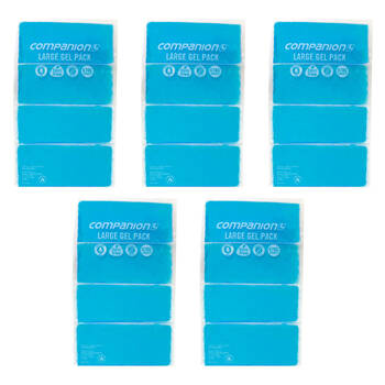 5PK Companion 670g Gel Ice Pack Flexible/Reusable Large 41x24cm - Blue