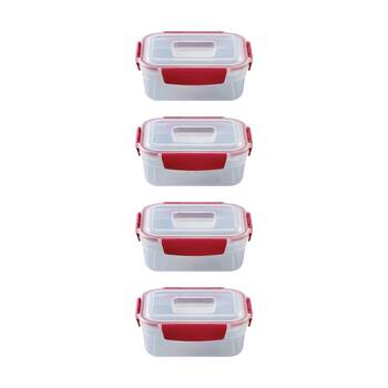 4pc Joseph Joseph Nest Lock Rectangle Airtight Food Storage Container Set 1L
