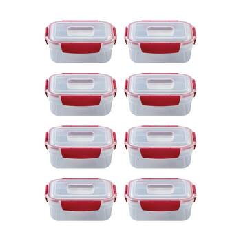2x 4pc Joseph Joseph Nest Lock Rectangle Airtight Food Storage Container Set 1L